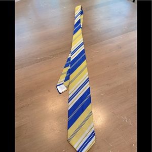 Vintage Wide Tie in Yellow and Blue